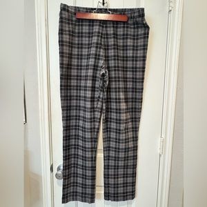 Black plaid pants